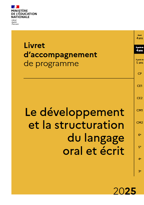 Le développement et la structuration du langage oral et écrit à partir de 4 ans